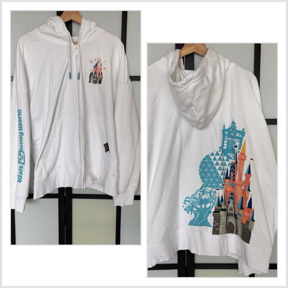 Walt Disney World Zip Hoodie‎ Jacket Women’s Size 3XL XXL Cinderella Castle Trip
